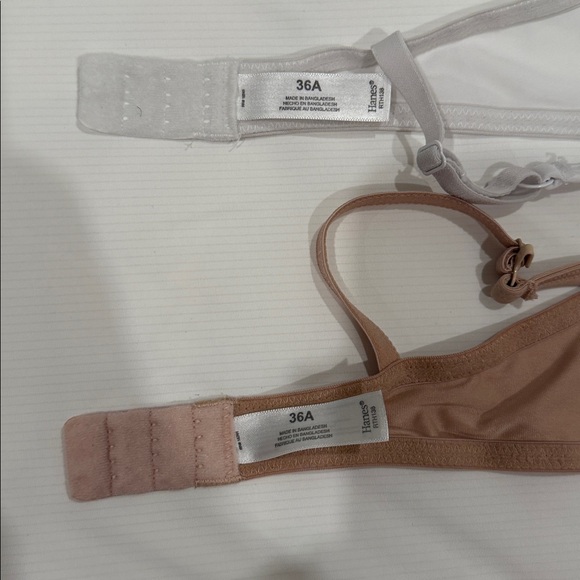 Hanes Tan and White Bra Set - Picture 3 of 3